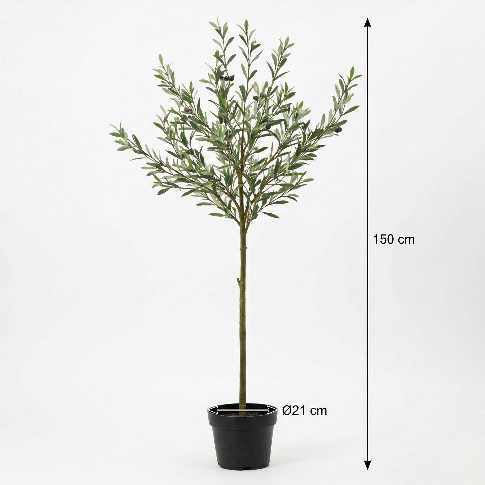 Pflegefreier Everspring Olivenbaum in 150, 170 oder 172 cm Höhe, grüner künstlicher Pflanzenbaum für Innen- und Außenbereich