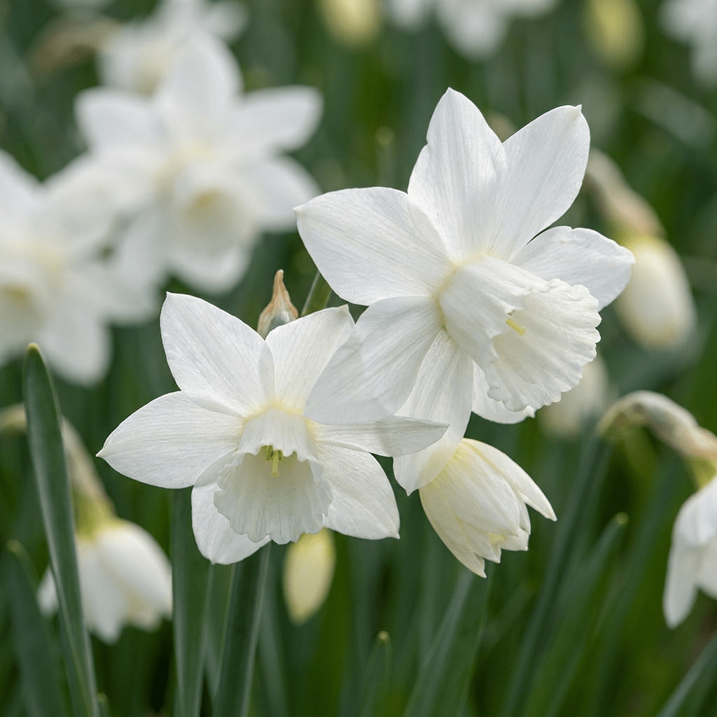 Narzisse Thalia – Narcissus triandrus online kaufen | 15 bis 120 Blumenzwiebeln, reinweiß, duftend &amp; mehrblütig – Wurzelwerk Design - Wurzelwerk Design