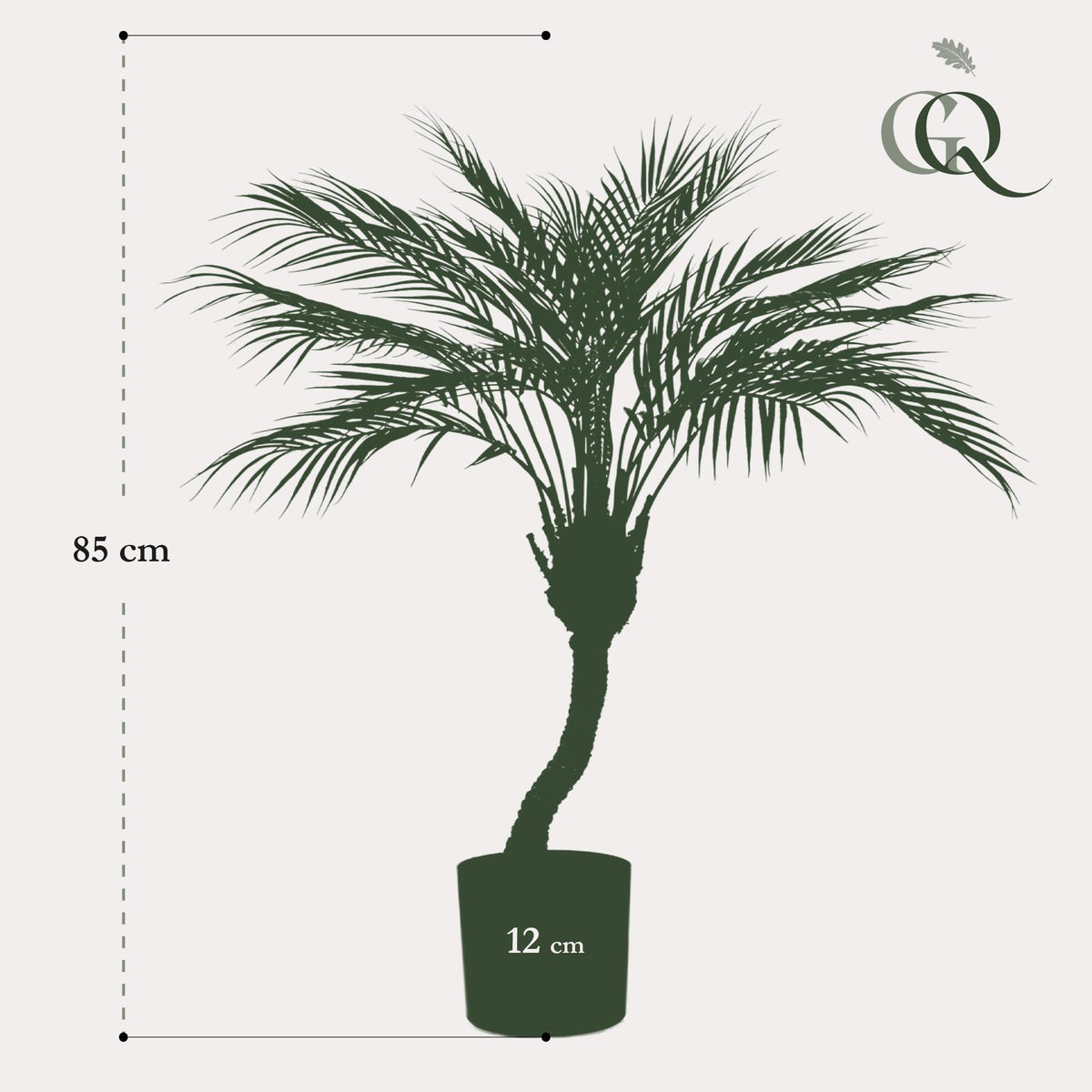 Kunstpflanze Bergpalme Chamaedorea Elegans von Everspring, 85 cm hohe, realistisch wirkende Zimmerpflanze, grüne Blätter
