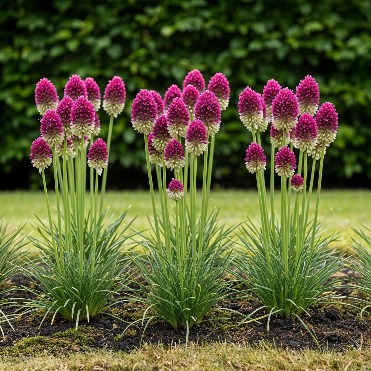 Blumenzwiebeln Allium Sphaerocephalon | 100 Stück Lila – Zwiebelgröße 5/6 – XXL Pack - Wurzelwerk Design