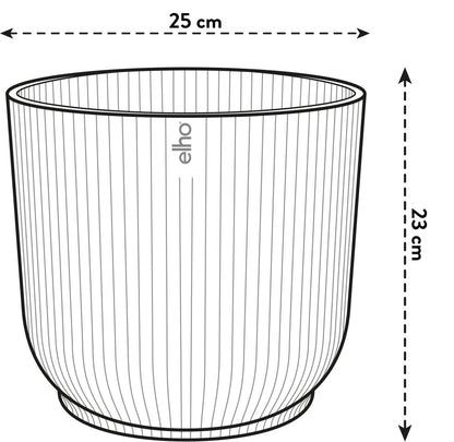 Topf elho Vibes Fold Round weiß - D25 x H23 - Wurzelwerk Design