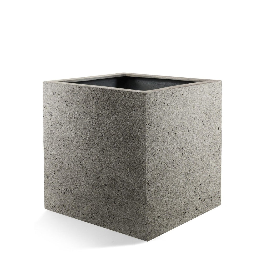 Everspring Grigio Cube Pflanzentopf aus Naturbeton, quadratisch, 40 cm Durchmesser und Höhe, für Pflanzen und Dekoration.