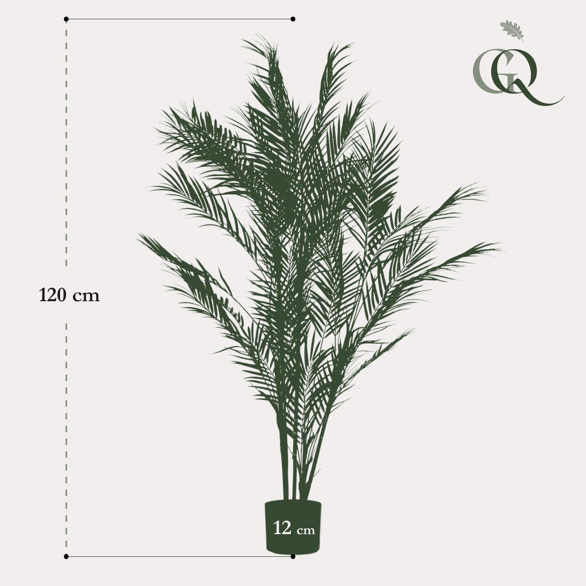 Kunstpflanze Chamaedorea Elegans, Bergpalme, 120 cm, Everspring, detailreiche, realistische Zimmerpflanze als Dekoration