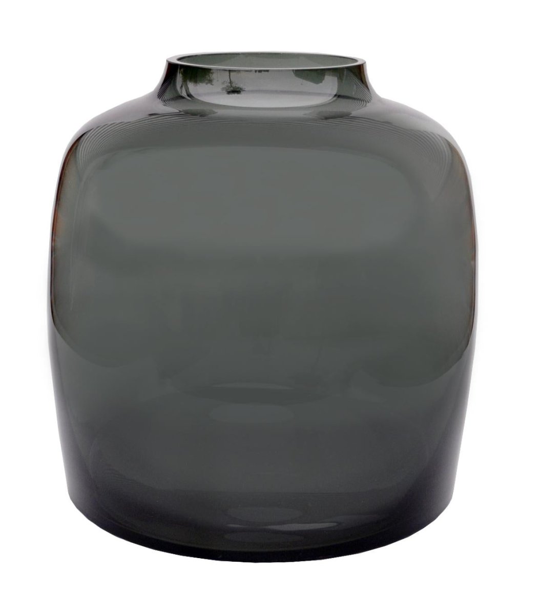 Vase Glas - Bartica Grau - M - H35 x B25 - Wurzelwerk Design