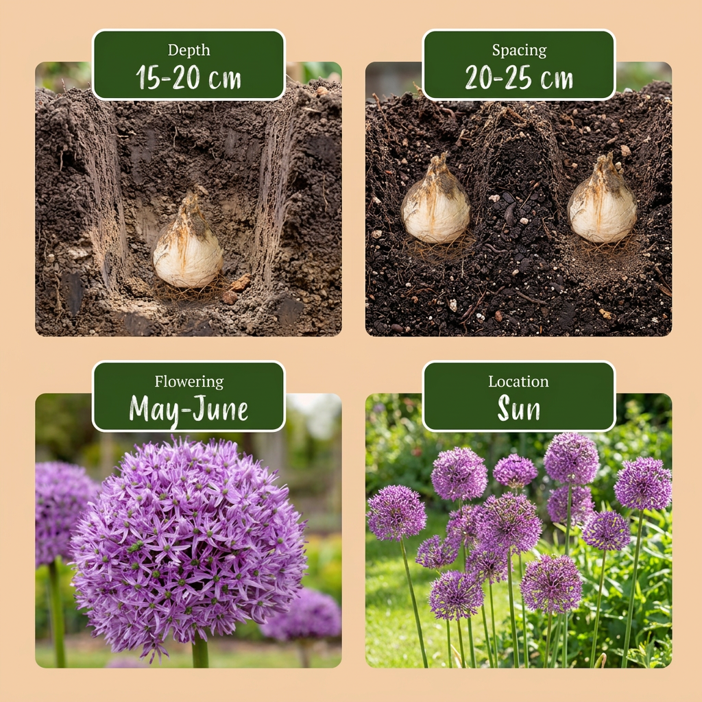 Riesen-Zierlauch Gladiator – Allium online kaufen | 8 bis 64 Blumenzwiebeln, Violett &amp; Bienenmagnet – Wurzelwerk Design