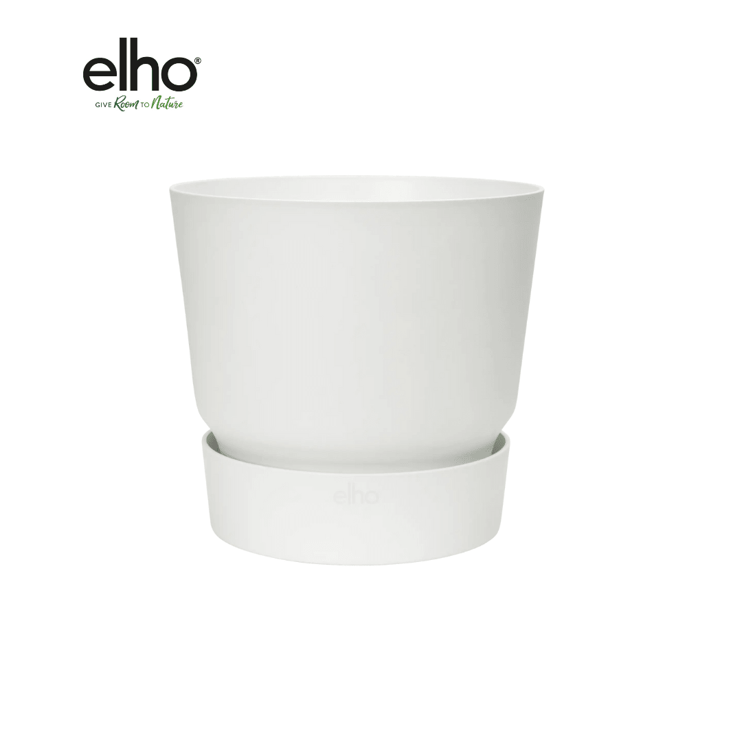 Topf elho Greenville Round weiß - D39 x H37 - Wurzelwerk Design