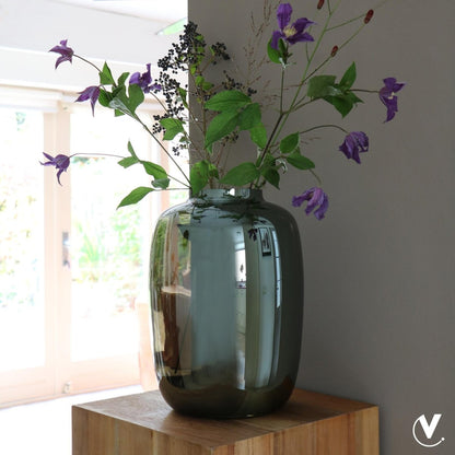 Vase Glas - Artic Grau - M - H35 x B25 - Wurzelwerk Design