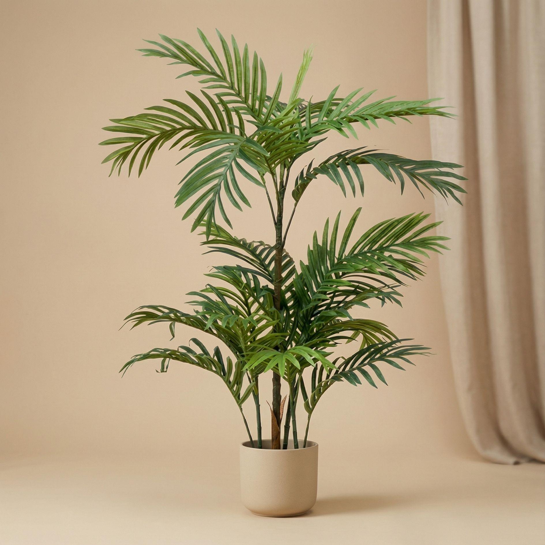 Everspring Kunstpflanze Phoenix Palme, 90 cm oder 120 cm, detailreiche grüne Kunstpflanze für Innenraumdekoration