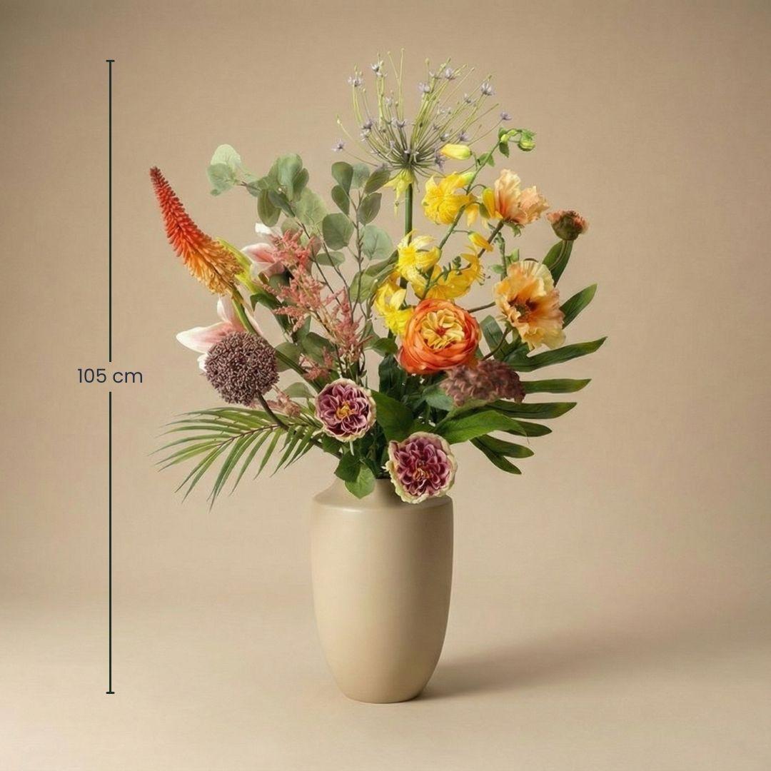 Kunstblumenstrauß Tropical Chic Deluxe von Everspring, 13 Stiele, Real Touch, ca. 105 cm, mit bunten tropischen Blumen