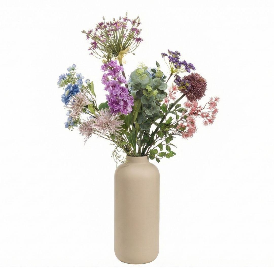 Kunstblumenstrauß Purple Bloom Deluxe von Everspring, 10 Stiele, real touch, ca. 90 cm hoch, lila Blüten, realistische Dekoration