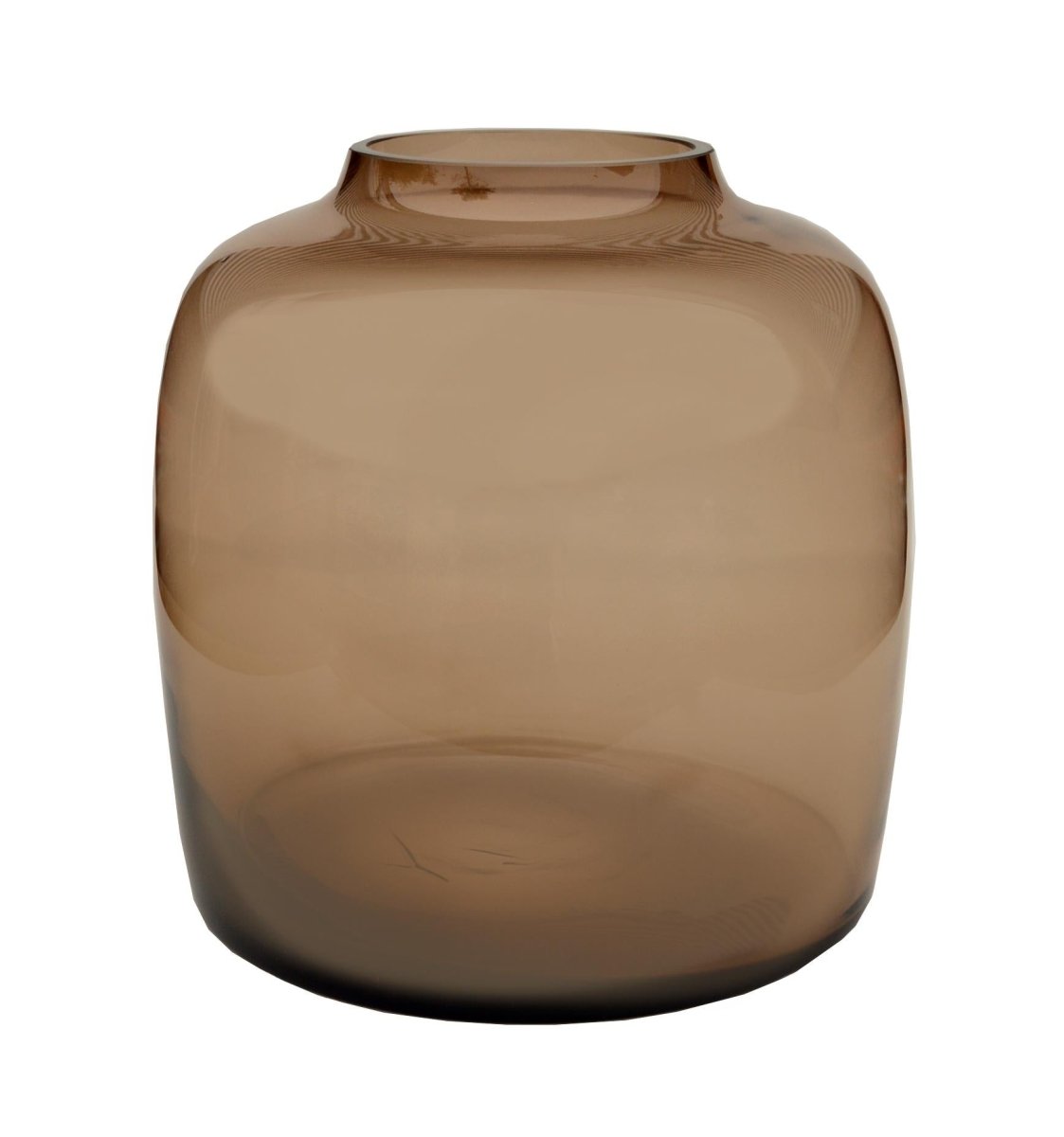 Vase Glas - M - H25 W25 - Bartica - Taupe - Wurzelwerk Design
