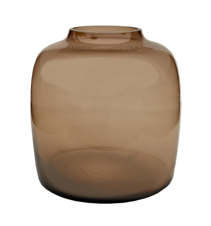 Vase Glas - M - H25 W25 - Bartica - Taupe - Wurzelwerk Design