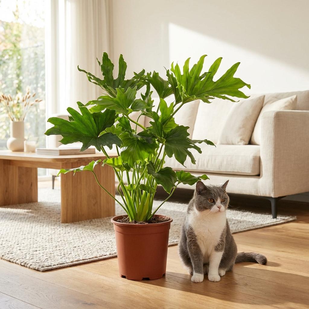 Philodendron Lickety Split kaufen | Zimmerpflanze – Topf Ø 19 cm, Höhe 70 cm - Wurzelwerk Design