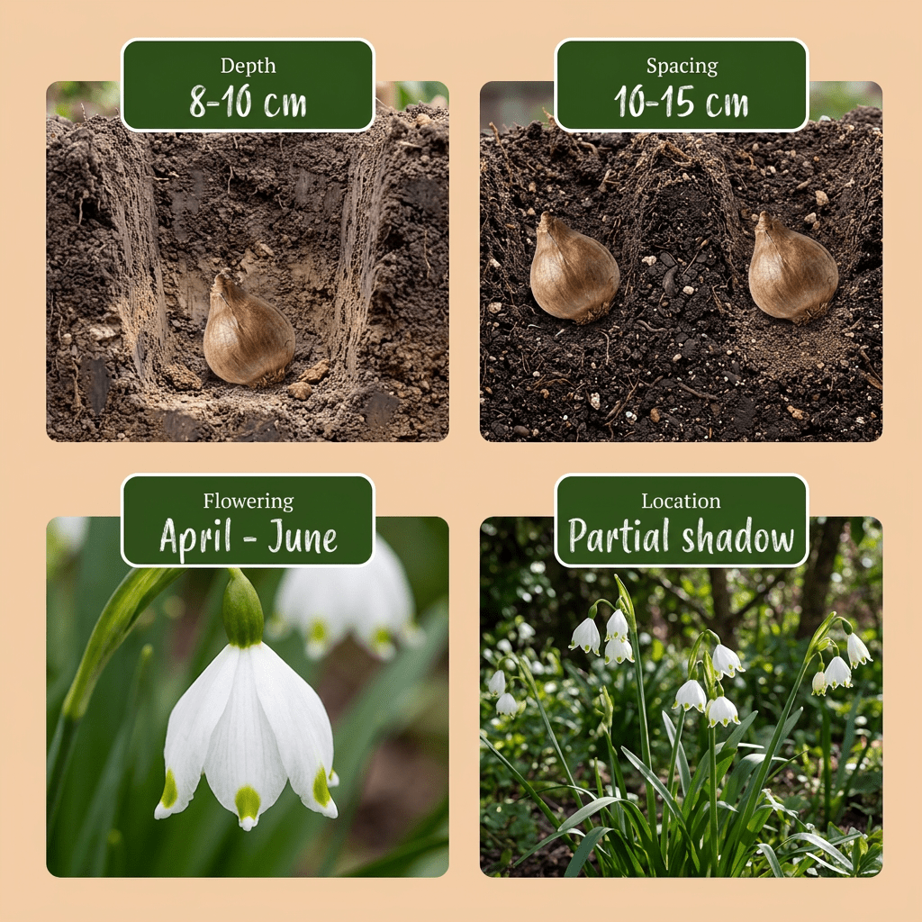 Sommer-Knotenblume – Leucojum aestivum online kaufen | 40 bis 320 Blumenzwiebeln, weiß &amp; für feuchte Standorte – Wurzelwerk Design - Wurzelwerk Design