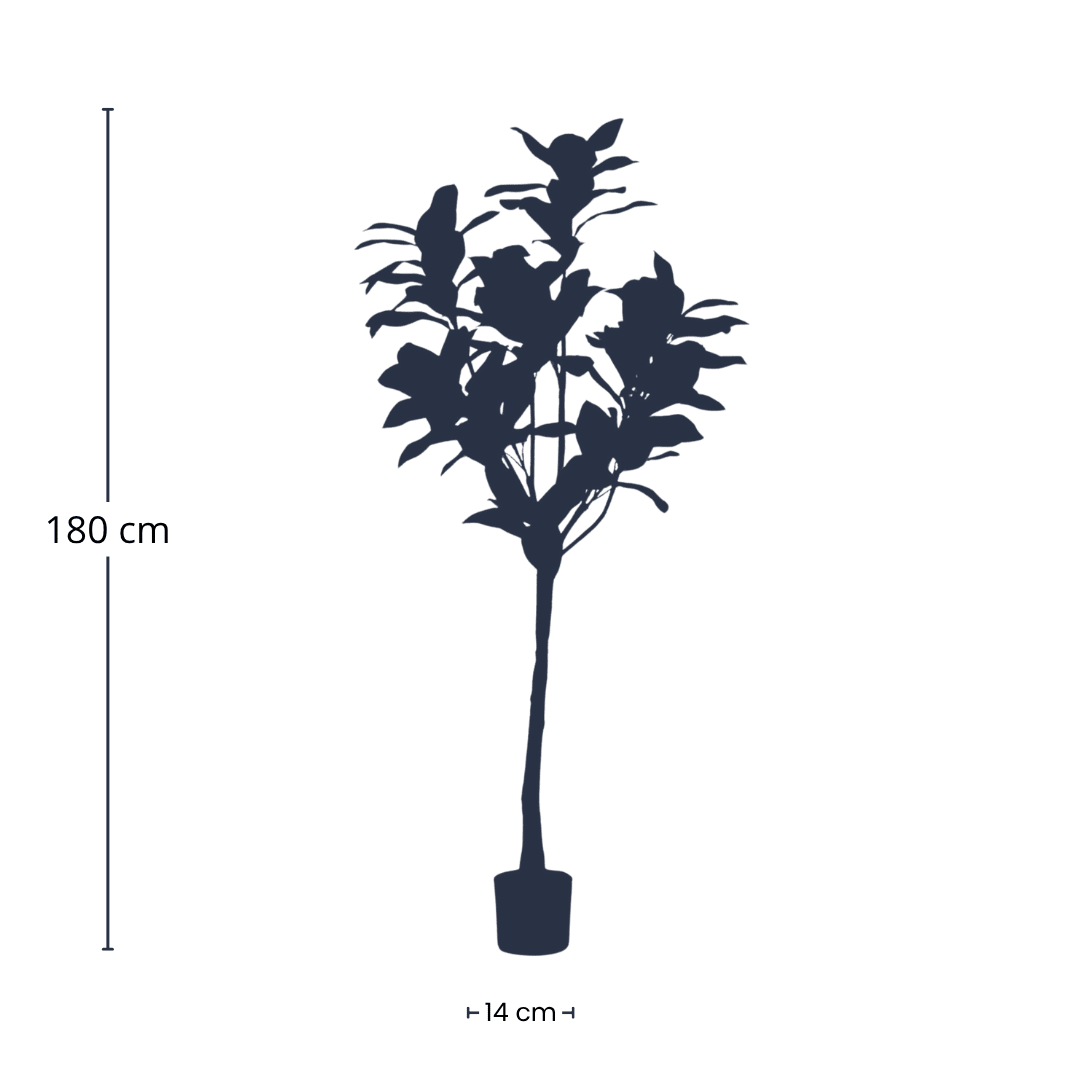 Kunstpflanze Magnolia Denudata, 150 cm hoch, Everspring, detailreiche Thuja-Blätter auf grünem Zweig, natürliche Dekoration
