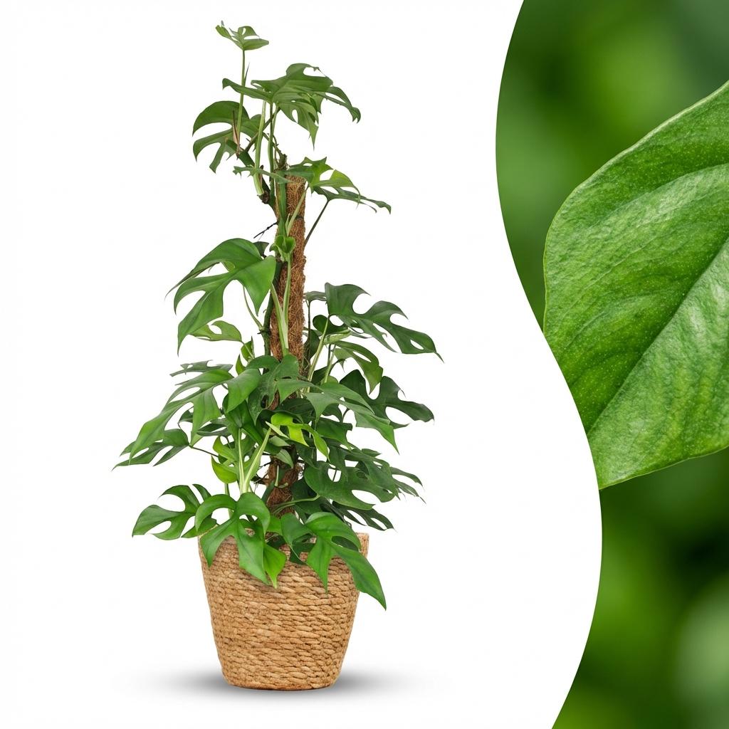 Monstera Minima am Moosstab kaufen | Ø 19 cm, Höhe 90 cm