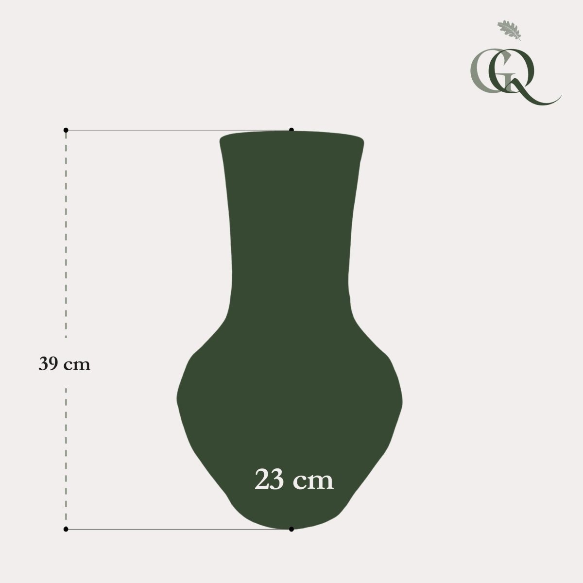 Vase Stein M - H39 W23 - Boa Braun - Wurzelwerk Design