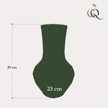 Vase Stein M - H39 W23 - Boa Braun - Wurzelwerk Design