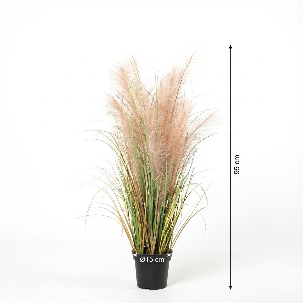 Kunstpflanze Phragmites Gras von Everspring, 95cm hohe, realistische künstliche Pflanze für Dekoration und Raumgestaltung