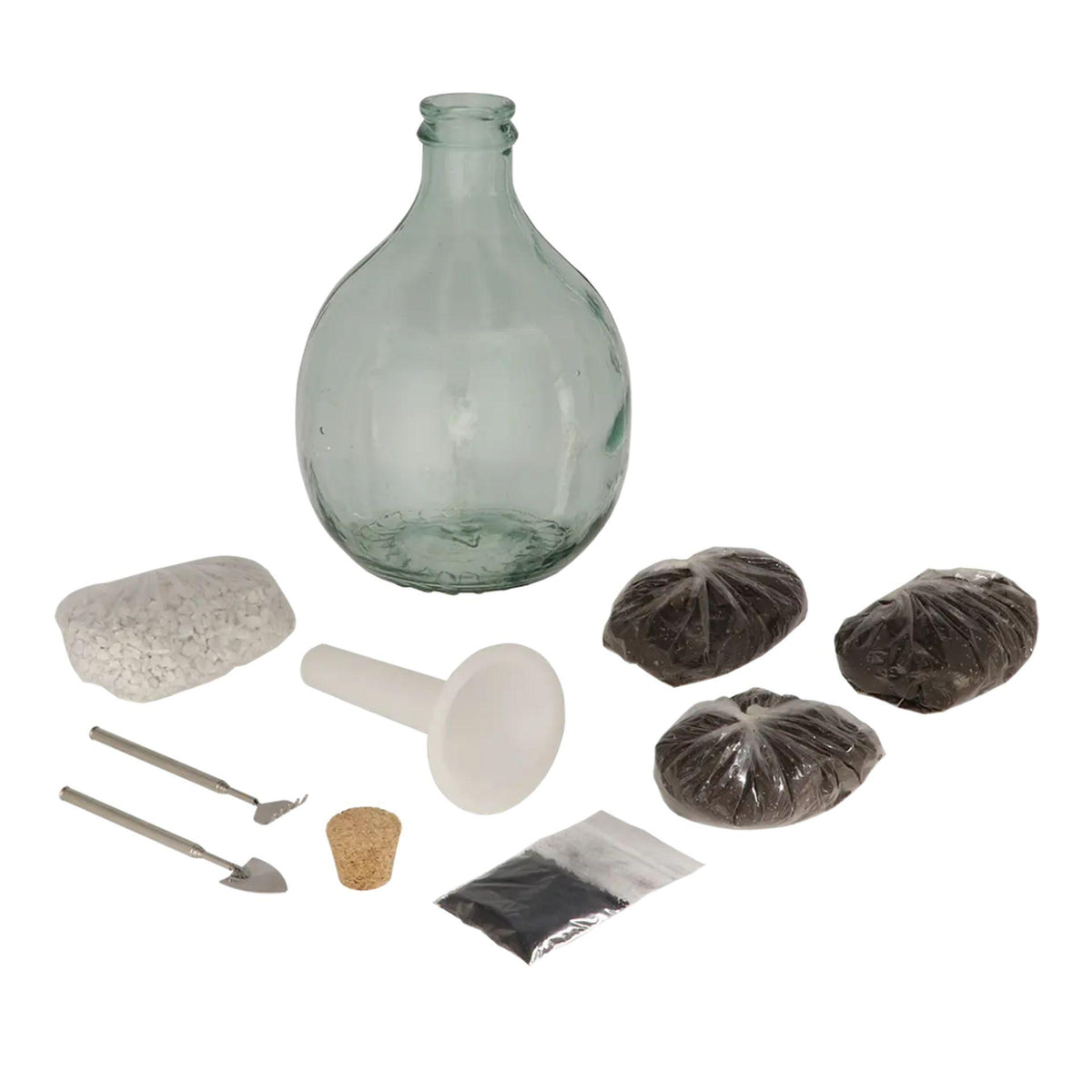 DIY-Pflanzenterrarium-Set von Everspring, 5 l, inklusive Glasbehälter, Pflanzen und Zubehör für ein geschlossenes Ökosystem, in Geschenkbox
