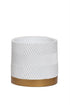 Topf Groovy White Matte D15 - Wurzelwerk Design