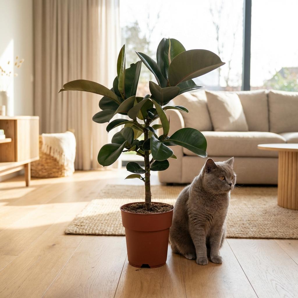 Gummibaum kaufen | Ficus Elastica Cloe – Topf Ø 19 cm, Höhe 65 cm - Wurzelwerk Design