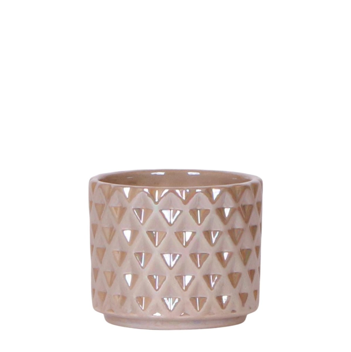 Diamond Pearl Dekotopf - Sand - Ø 6 cm - Wurzelwerk Design