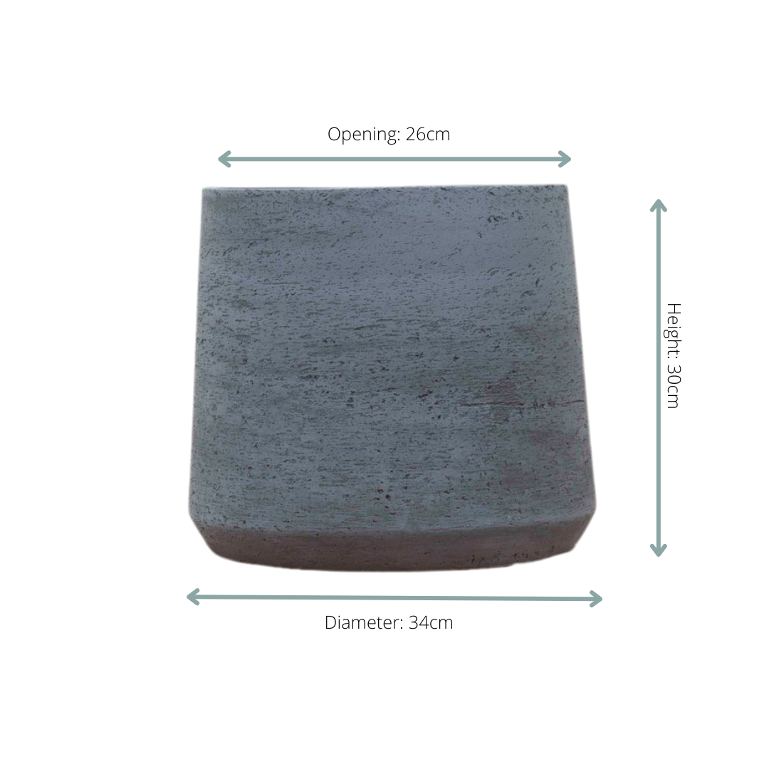 Topf Aniek antraciet in zwei verschiedenen Größen
