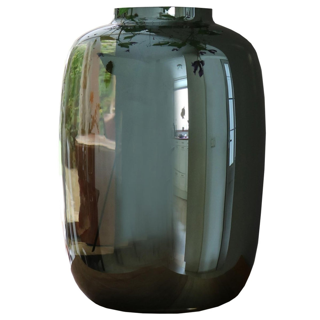 Vase Glas - Artic Grau - M - H35 x B25 - Wurzelwerk Design