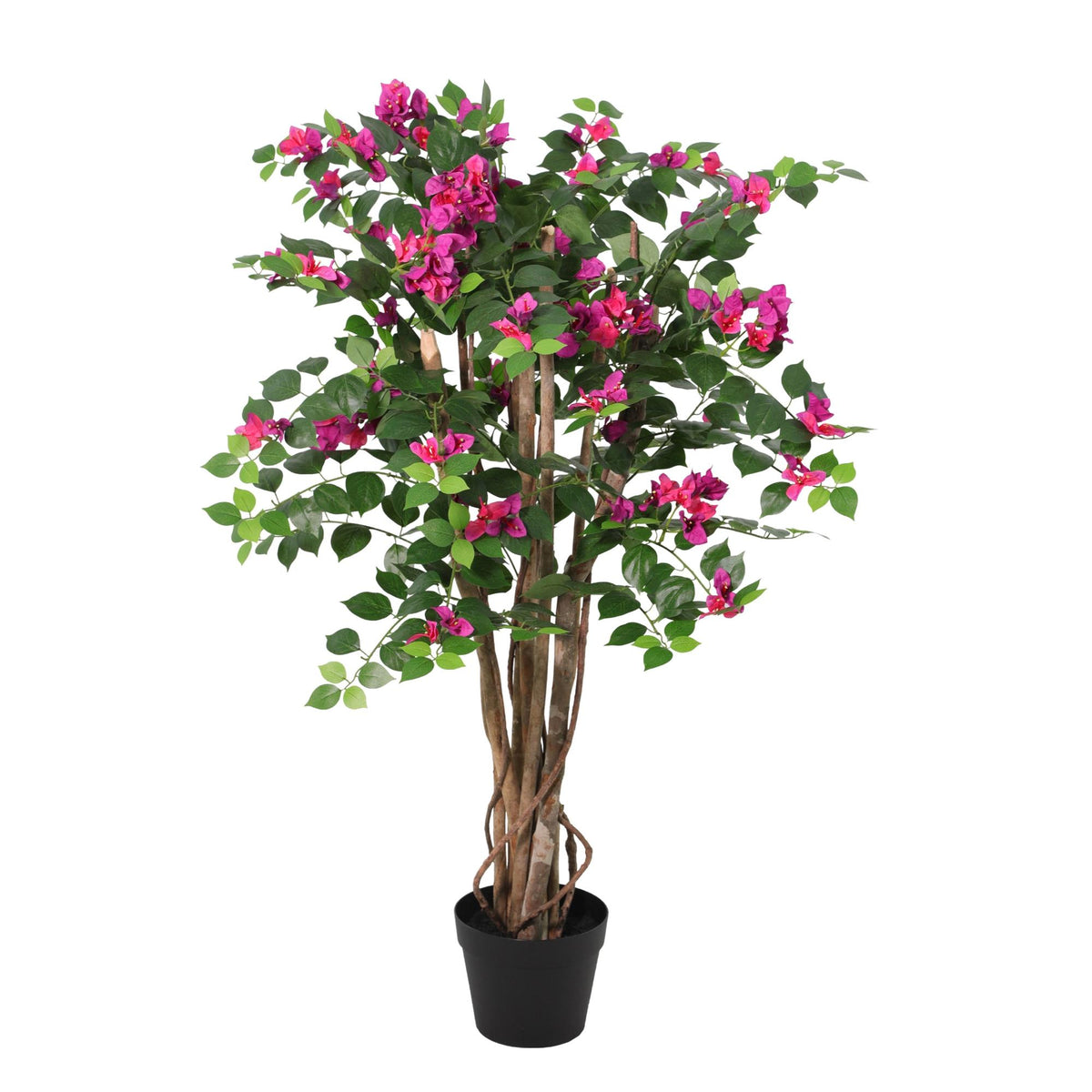 Kunstpflanze Bougainville von Everspring, 120cm hohe, detailreiche künstliche Bougainvillee mit bunten Blüten und grünen Blättern