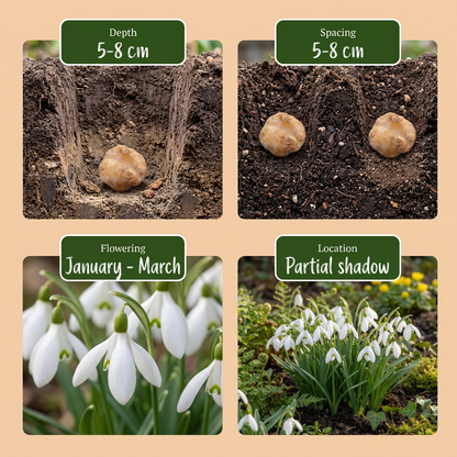Großes Schneeglöckchen – Galanthus elwesii online kaufen | 50 bis 200 Blumenzwiebeln, sehr früh &amp; verwildernd – Wurzelwerk Design