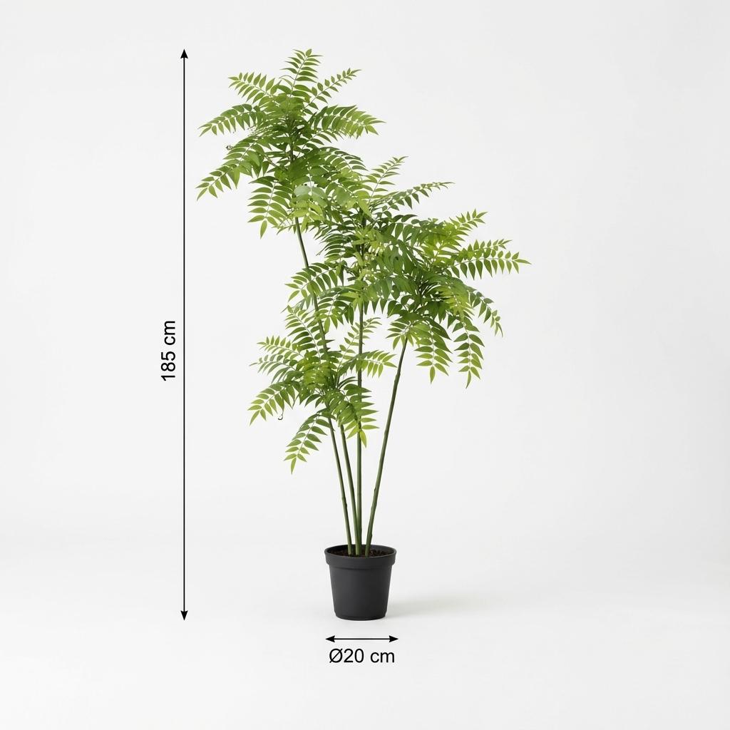 Künstliche Mahonia Pflanze von Everspring, 185 cm hoch, detailreiche grüne Blätter und robuste Zweige, perfekte Zimmer- oder Gartenpflanze