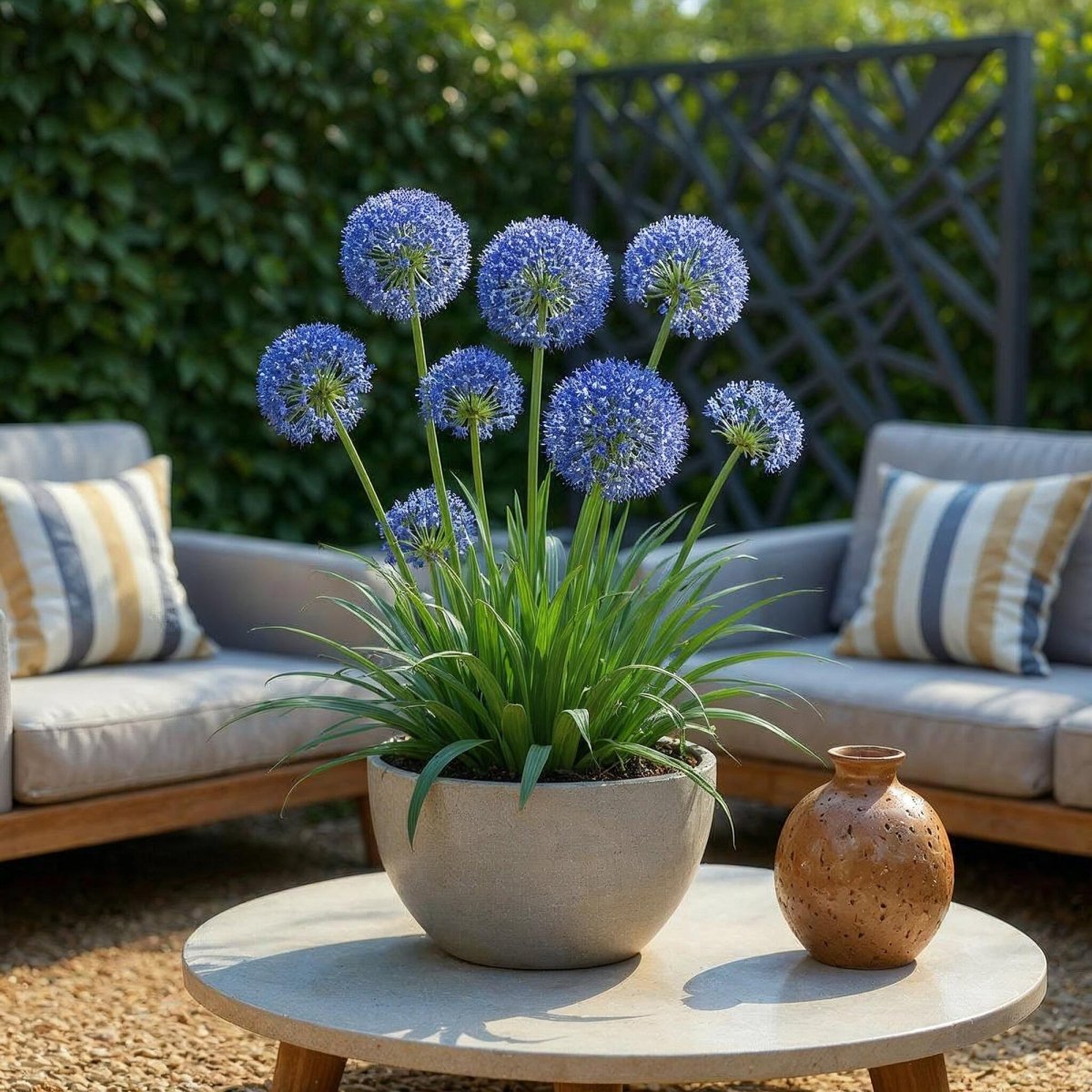 Blumenzwiebeln Allium Caeruleum | 40 Stück Blau – Zwiebelgröße 4/5 – XXL Pack - Wurzelwerk Design