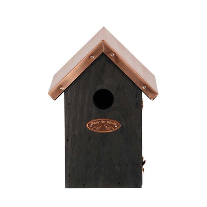 Vogelhaus Zaunkönig - Nistkasten Schwarzkupfer - Wurzelwerk Design