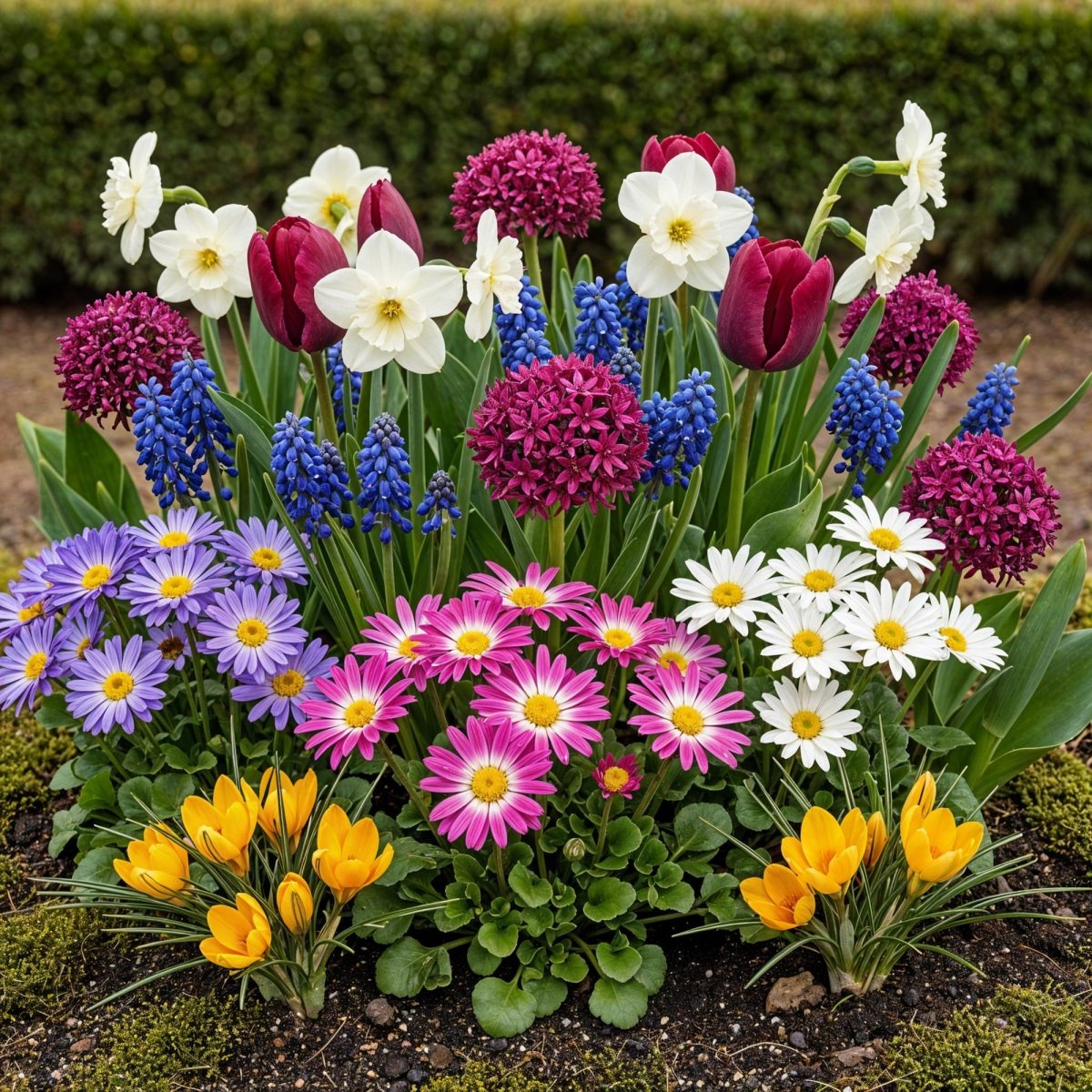 Blumenzwiebeln Bulb Garden Mix | 125 Stück Sorten - &amp; Farbenmix – Geschenkverpackung - Wurzelwerk Design
