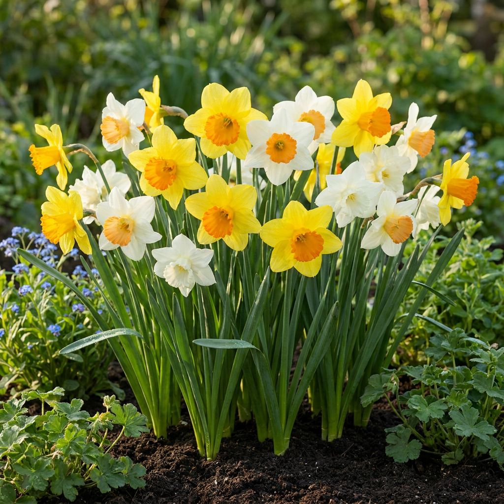 Großkronige Narzissen Mischung – Narcissus online kaufen | 30 bis 120 Blumenzwiebeln, gelb-weiß &amp; großblütig – Wurzelwerk Design