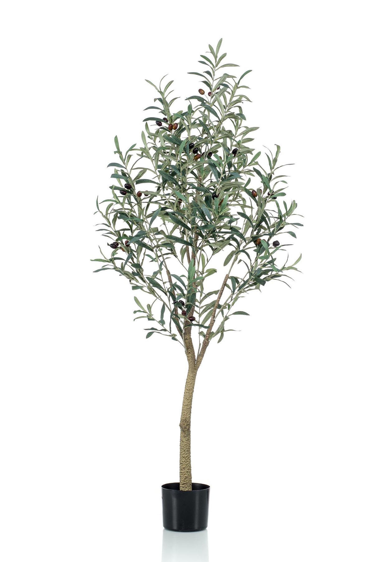Künstlicher Olivenbaum von Everspring, Olea europaea, 115–180 cm hohe Kunstpflanze, grüne Blätter, realistische Optik