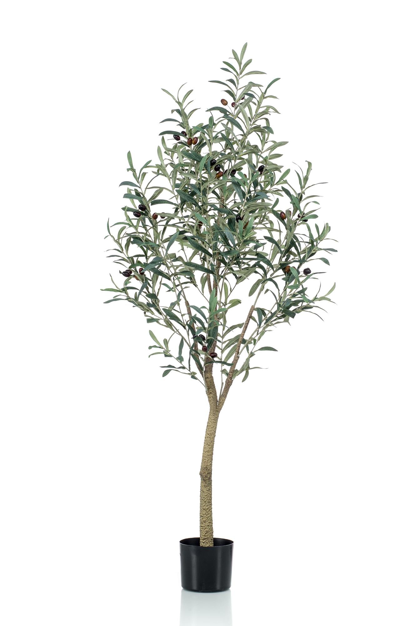Künstlicher Olivenbaum von Everspring, Olea europaea, 115–180 cm hohe Kunstpflanze, grüne Blätter, realistische Optik
