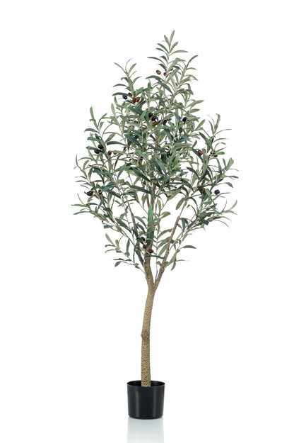 Künstlicher Olivenbaum von Everspring, Olea europaea, 115–180 cm hohe Kunstpflanze, grüne Blätter, realistische Optik