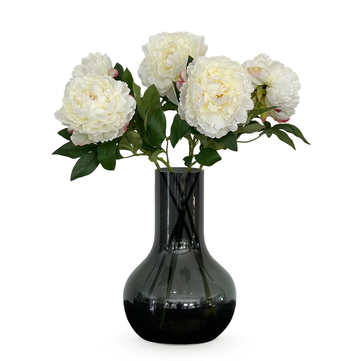Künstliche Pfingstrosen in Cremefarbe, 5 Stück, 65 cm lang, Everspring, realistische Blumen für Dekoration