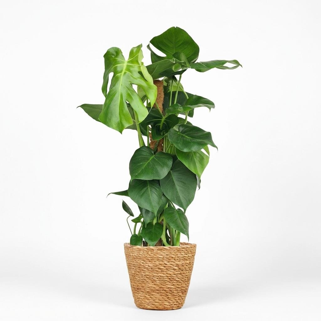 Monstera Deliciosa am Moosstab kaufen | Fensterblatt, 90 cm - Wurzelwerk Design