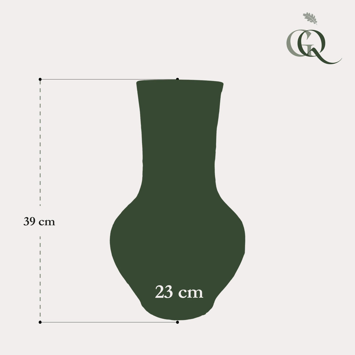 Everspring Stein M Pflanzvase in grün, Höhe 39 cm, Breite 23 cm, mit stilvollem Stein-Design.