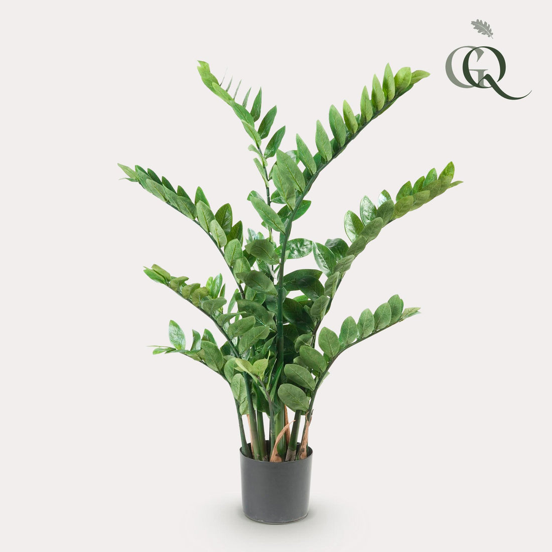 Kunstpflanze Zamioculcas, ca. 110 cm hohe Zimmerpalme im Topf als pflegeleichte Grünpflanze