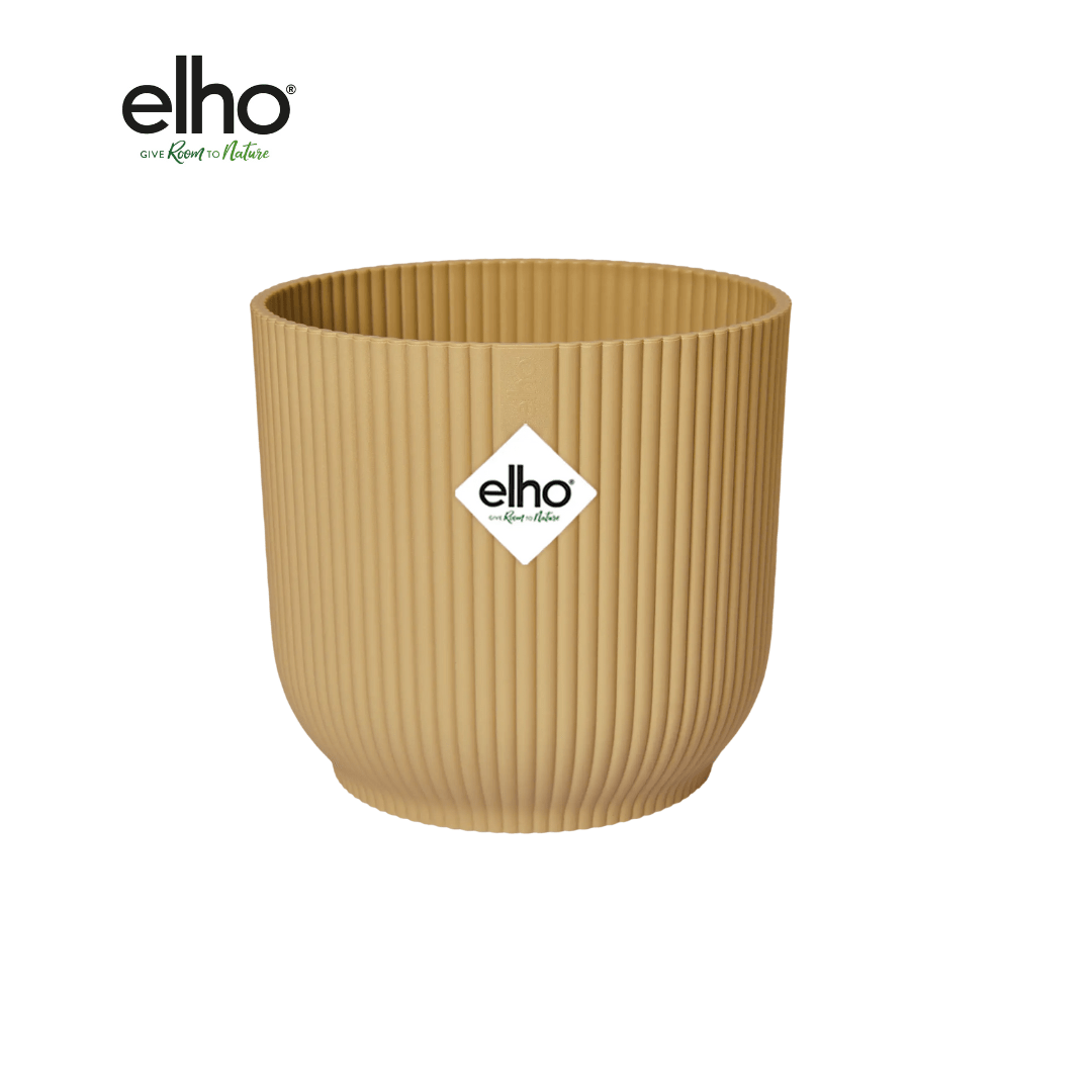 Topf elho Vibes Fold Round beige - D14 x H13 - Wurzelwerk Design