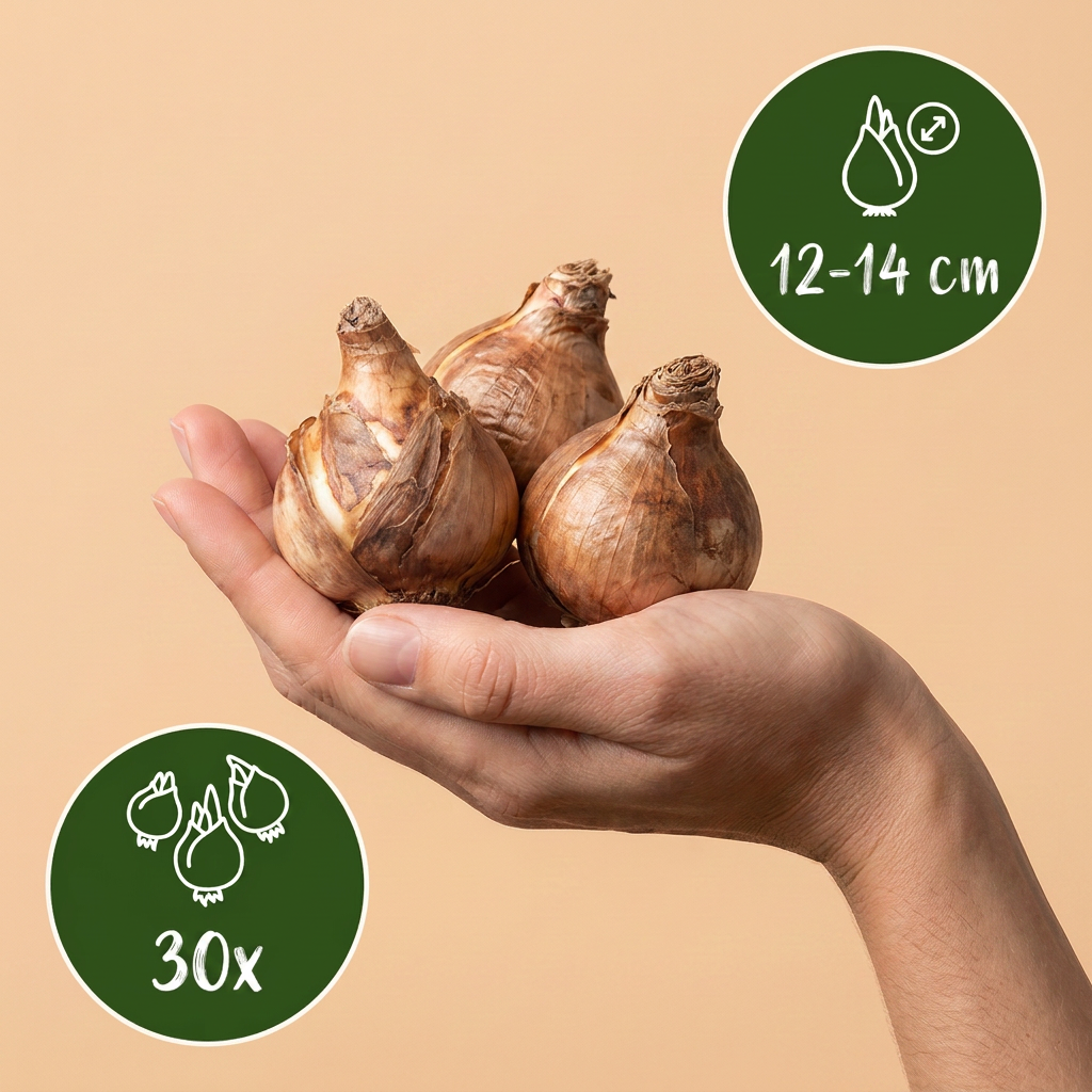 Narzisse Carlton – Narcissus online kaufen | 30 bis 120 Blumenzwiebeln, goldgelb &amp; großblütig – Wurzelwerk Design