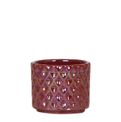Diamond Pearl Dekotopf - Rot - Ø 6 cm - Wurzelwerk Design