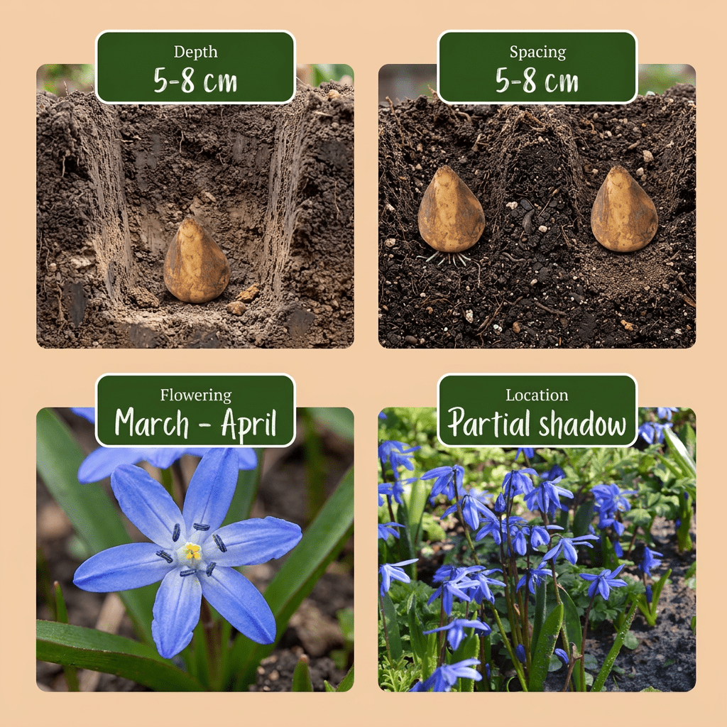 Sibirischer Blaustern – Scilla siberica online kaufen | 100 bis 400 Blumenzwiebeln, leuchtend blau &amp; verwildernd – Wurzelwerk Design - Wurzelwerk Design