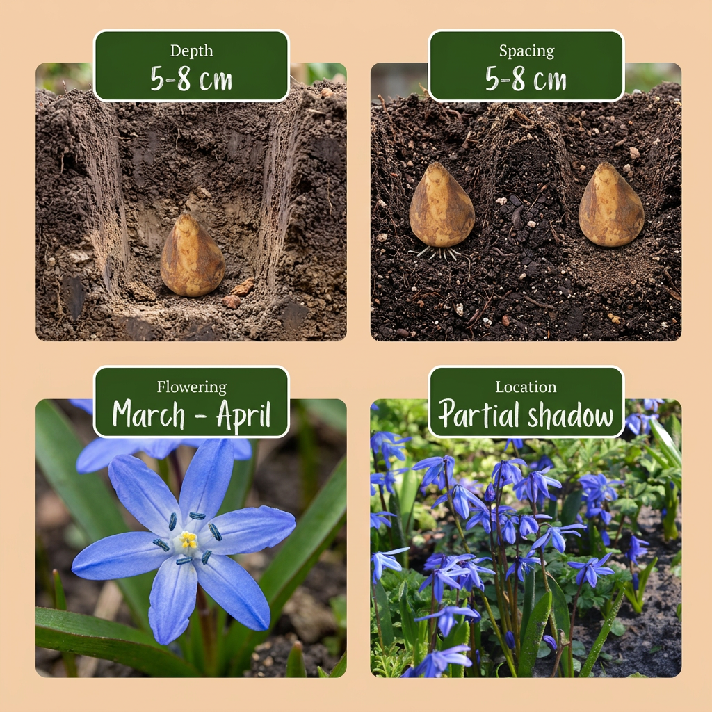Sibirischer Blaustern – Scilla siberica online kaufen | 100 bis 400 Blumenzwiebeln, leuchtend blau &amp; verwildernd – Wurzelwerk Design