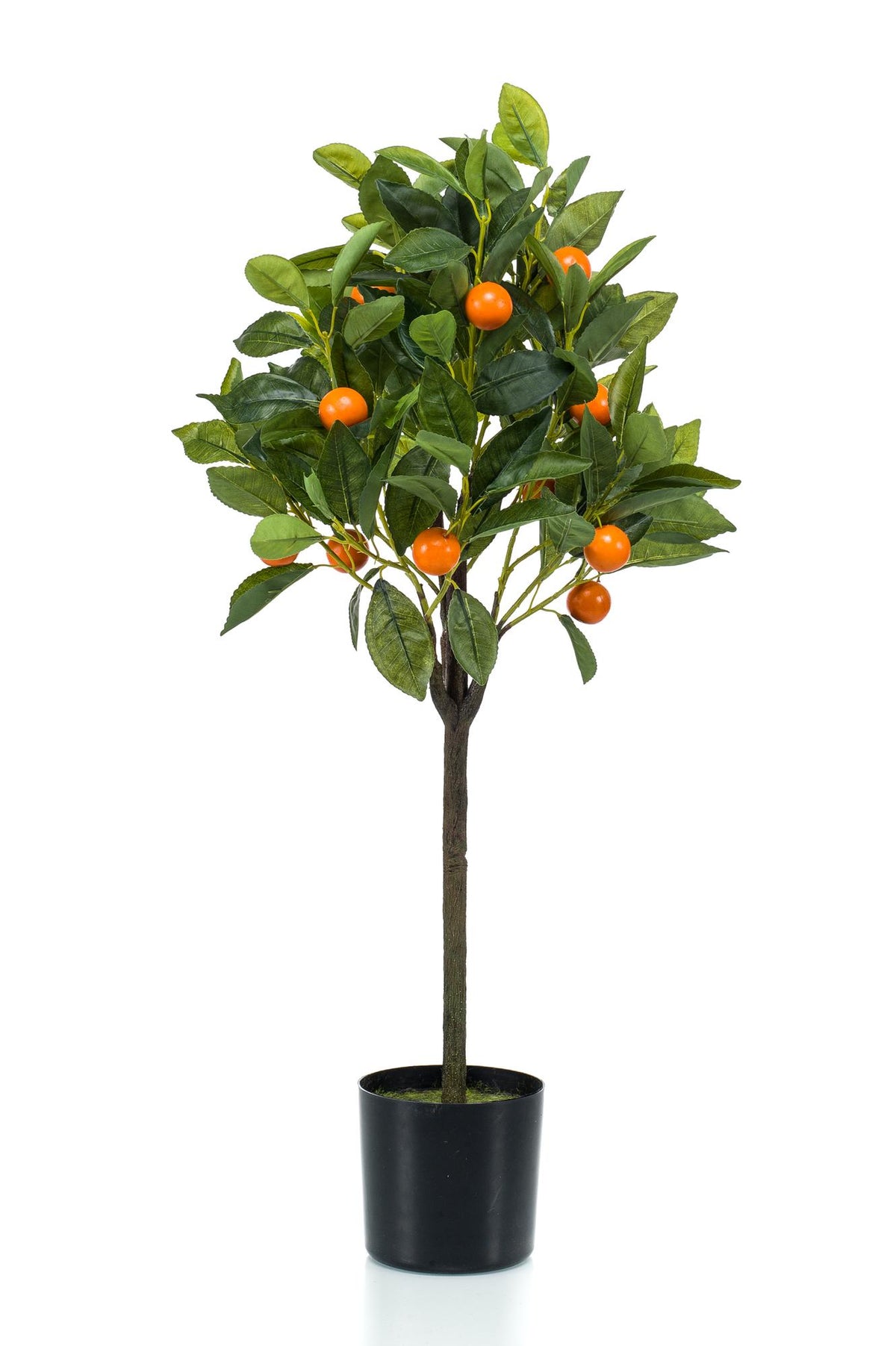 Kunstpflanze Citrus Sinensis Orange Baum, 75 cm hoch, detailreiche Everspring Plant Dekorationspflanze