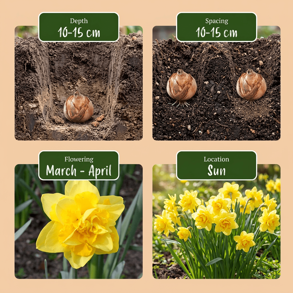 Gefüllte Narzisse Golden Ducat – Narcissus online kaufen | 10 bis 80 Blumenzwiebeln, goldgelb &amp; gefüllt – Wurzelwerk Design - Wurzelwerk Design